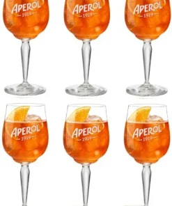 Aperol Sprizz 6er Set Gläser mit Eichstrich 4 cl