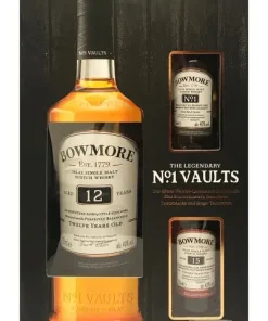 Alternative view of Bowmore 12 Jahre Single Malt Whisky 40% 0,7 Liter + 2 Miniaturen (15yo + No.1)