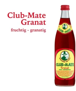 Club Mate Granat 0,5l- Koffeinhaltiges Erfrischungsgetränk mit Mate + Granatapfel