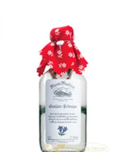Alternative view of Hauser Tradition Enzian Henkelflasche mit Tuch 0,2 Liter