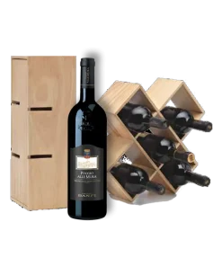 Alternative view of Cassetta in legno Brunello di Montalcino “Poggio alle Mura” 2015 – Banfi