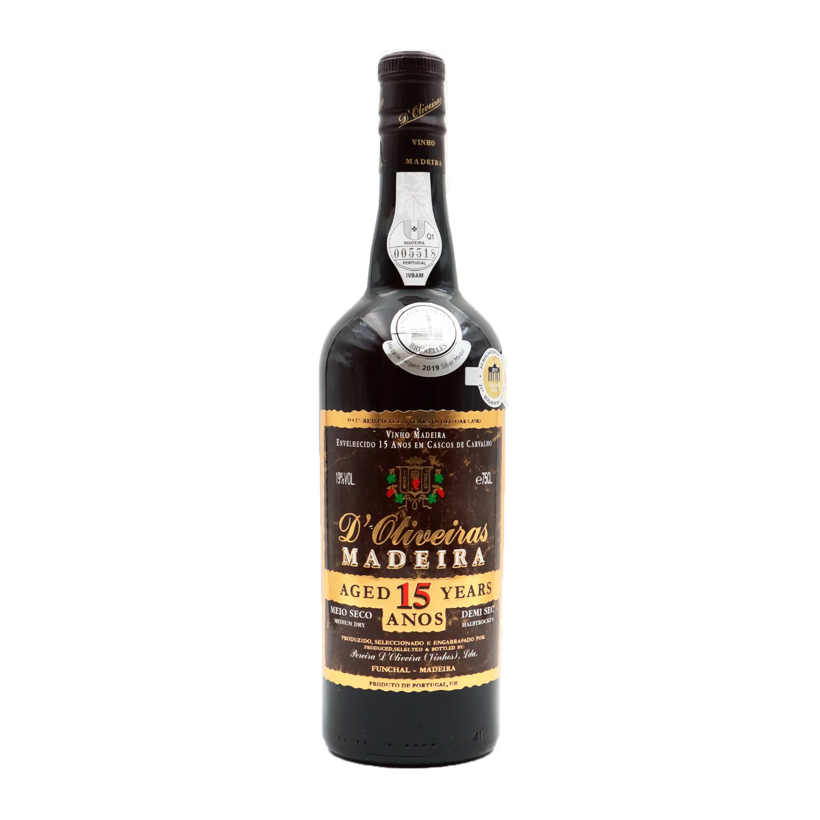 D´Oliveiras Medium Dry 15 jahre Madeira-750 ml – Bild 2