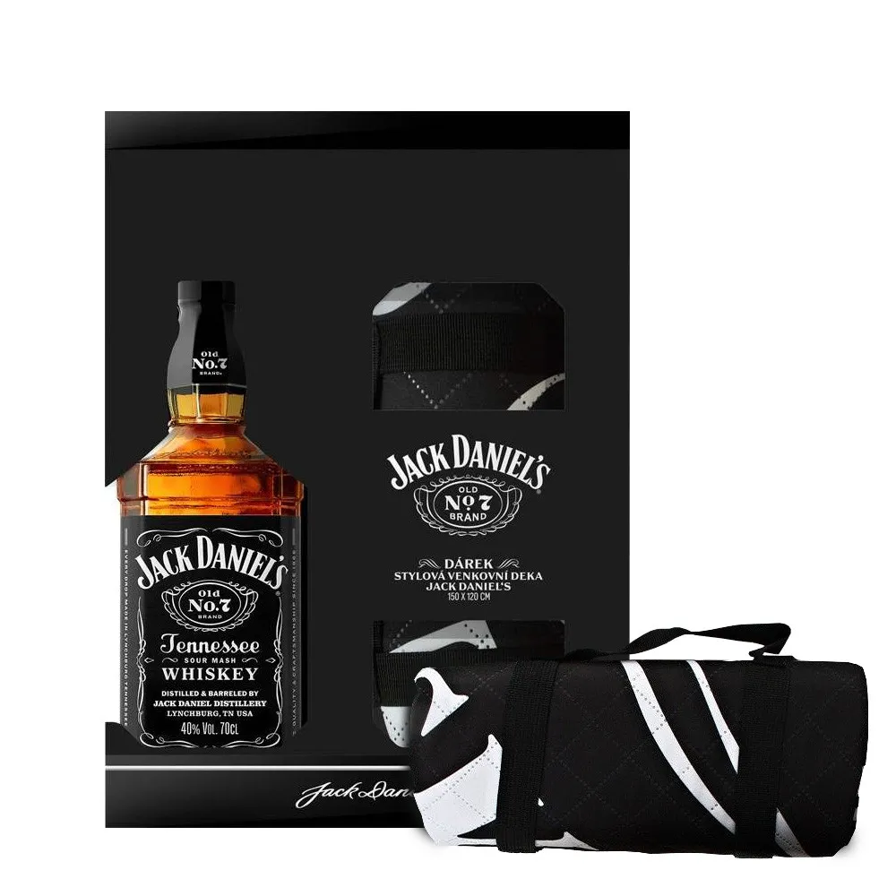 Jack Daniel’s No.7 Geschenkset – 700ml Flasche inkl. Partydecke – Bild 2