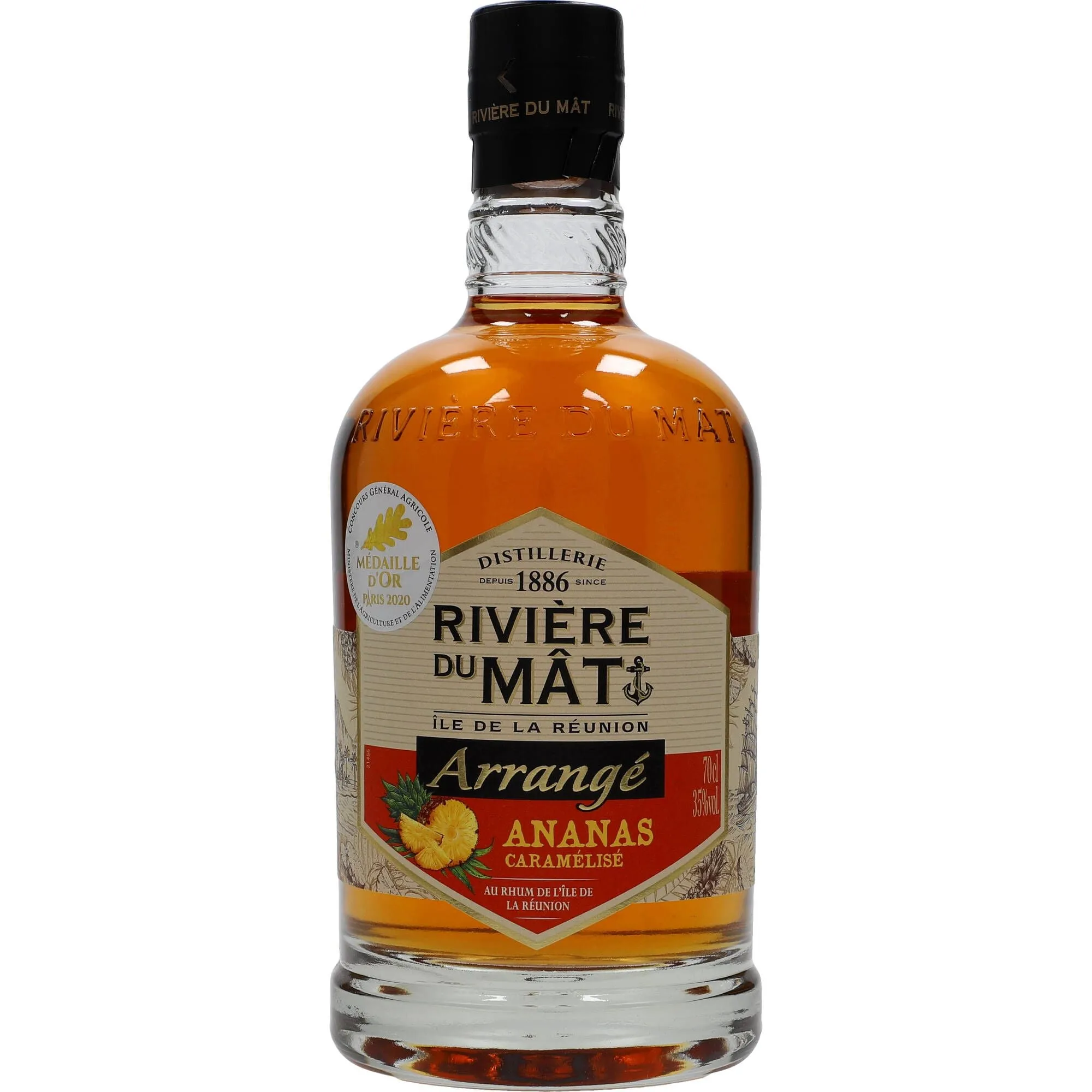 Riviere du Mat Arrangé Banane 35% 0,7L FL – Bild 2